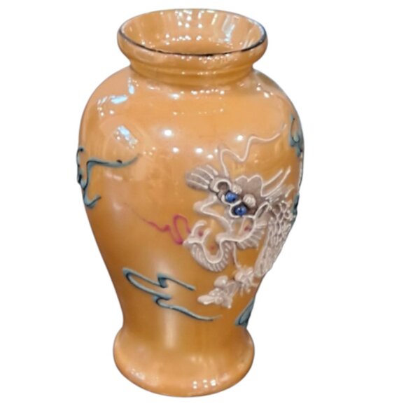 Vintage Nippon Japan Dragon Ware Moriage Porcelain Vase - Picture 2 of 9